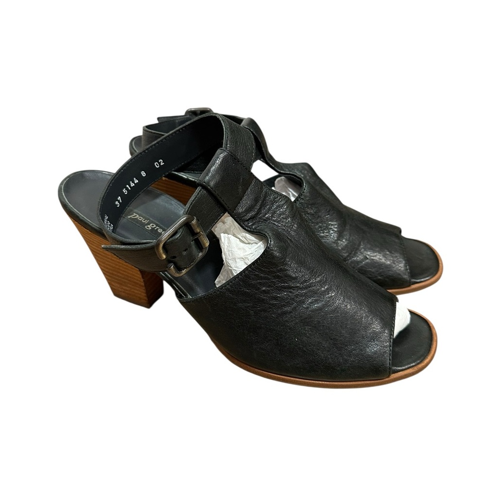 Paul Green | Madonna Ankle Strap Sandal Bootie | Black Leather | Size 8